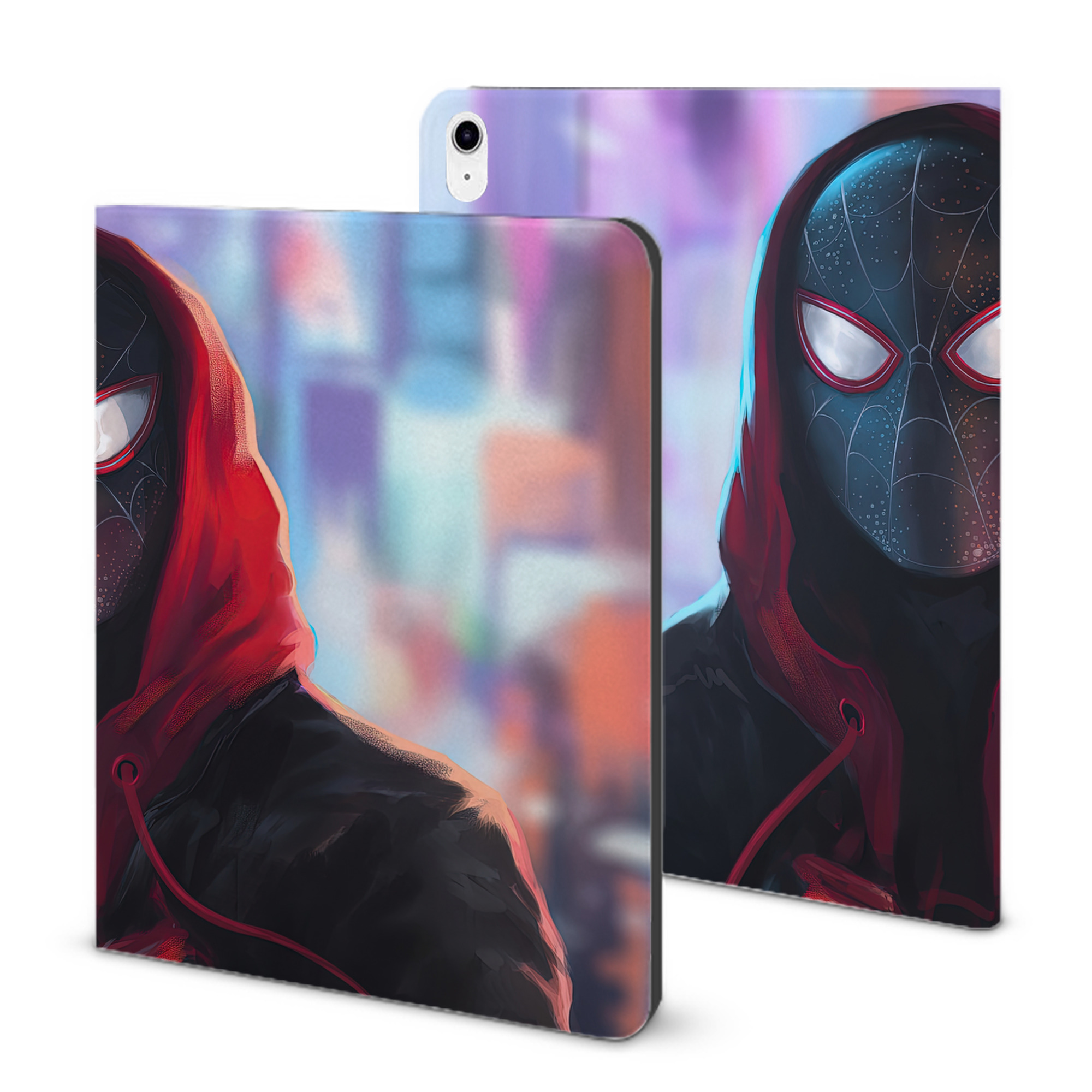 （画像用） Spider Man スパイダーマン IPad ケース ブック型 PUレザー TPU 耐衝撃 軽量 薄型 ペン収納なし 全面保護 IPad 各モデル対応